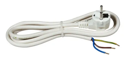 Commel prikljucni kabl 16a 250v 3500w, beli, 2m h05vv-f 3g1,5 ( c0514 )