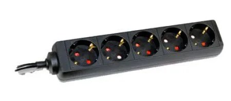 Commel produzni kabl 5 uticnice 16a 3500w crni 1,4m h05vv-f 3g1 ( c232-521 )
