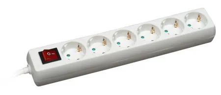 Commel produzni kabl 6 uticn. 16a 250v 3500w sklopka 5m h05vv-f 3g1,5 ( c0839 )