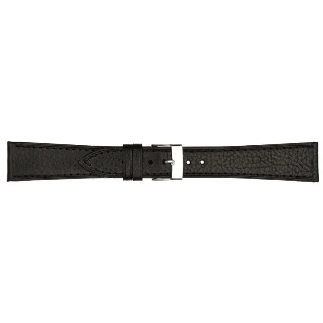 Crni poletto llama grained calf kožni kaiš za sat ( 200/00.20 )
