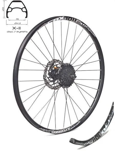 Crosser točak prednji 27.5 x11, sa shimano glavo,rotorom 160mm i zupcanikom 8b ( 3000070 )