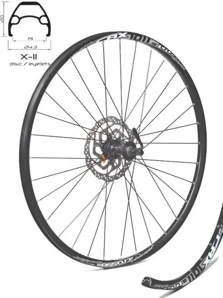 Crosser točak prednji 28/29 x11,sa shimano glavom i diskom 180mm ( 3000068 )