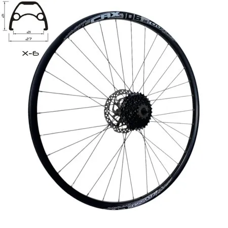 Crosser zadnji točak 28/29" x-6,sa shimano nablom,rotorom i kasetom 8b ( 3000285 )