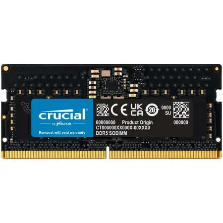 Crucial 8GB DDR5-5600 SODIMM CL46 (16Gbit), ( CT8G56C46S5 )