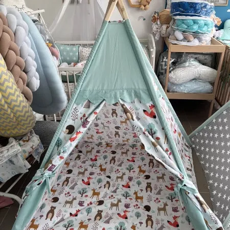 Dečiji šator za igru životinje mint ( TNC_36F5F7_1154881 )
