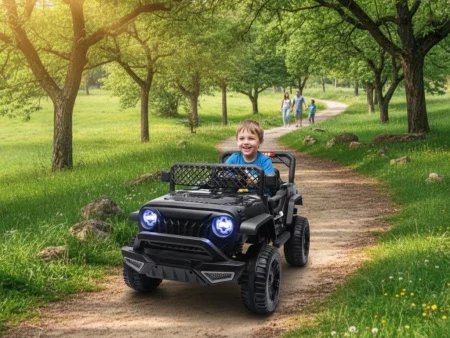 Dečiji džip na akumulator Wrangler Crni (12V)