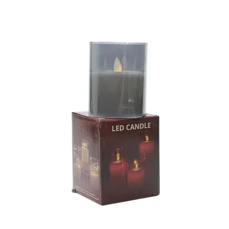 Dekordom Led candle cubo - 10cm - grey - n53 ( 025067 )