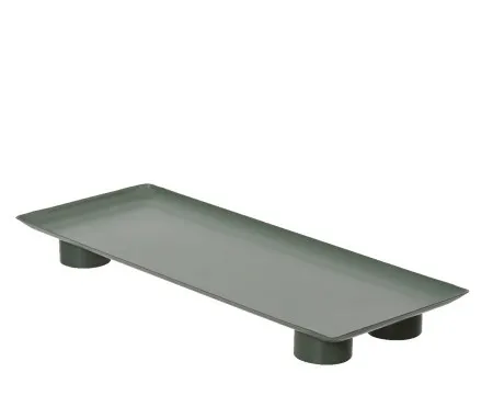Dekordom novogodišnja dekoracija - deco plate iron rectangle 34cm 389798 - green - kmg ( 043344 )