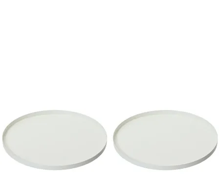 Dekordom novogodišnja dekoracija - deco plate iron set 2pcs 35cm 386509 - white - kmg ( 043341 )