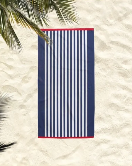 Dekordom plažni peškir beach master 86x170 - lines beach blue ( 023850 )