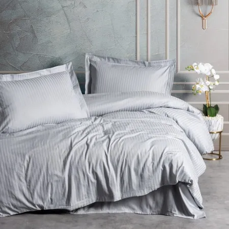Dekordom posteljina cb elegant stripe saten - gri ( 043924 )