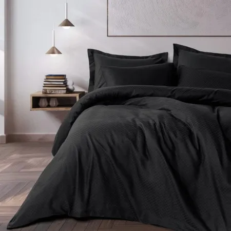Dekordom Posteljina cb ranforce double - plaid - siyah ( 044197 )