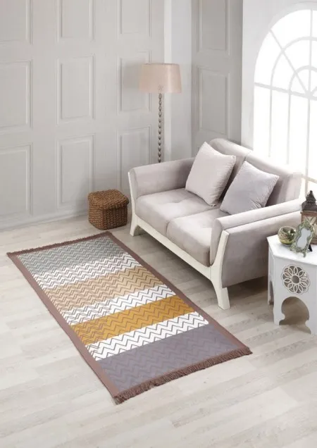 Dekordom tepih estrella 80x200 2114-a - autunno onda mustard ( 023746 )
