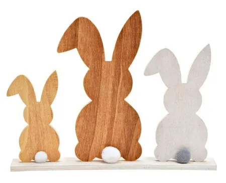 Dekordom Uskršnja dekoracija stand bunnies wood 10034946 - brown ( 039731 )