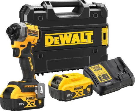 DeWalt akumulatorski udarni odvrtač, 2x5,0 Ah XR + T-STAK kofer ( DCF850P2T )