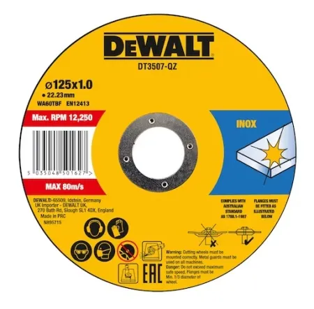DeWalt DT3507 rezna ploča za metal, fastcut, 10 komada, 125 x 22,23 x 1,0 mm ( DT3507 )