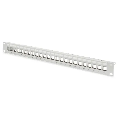 Digitus 1U Modularni patch panel 24-p, met sa drža kablo,prazan,sivi ( dn-91410 )