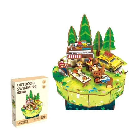 Drvene muzicke puzzle 3d travel outside 68055 ( 91/71768 )