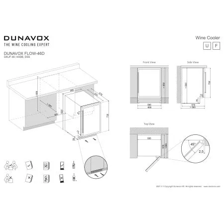 Dunavox DAUF-46.145DB vinska vitrina eksponat ( v12630 )