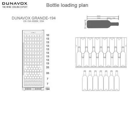 Dunavox DX-194.490BK vinska vitrina ( v9620 )
