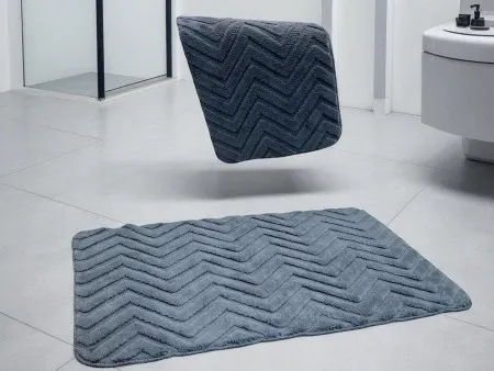 Dvodelni set prostirki za kupatilo – Cik-cak dizajn A8 ( VLK000185-tegetbojaa8 )