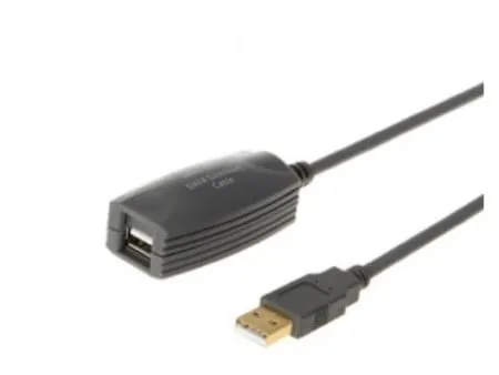E-green 2.0 usb a - usb a m/f 5m produzni crni (sa pojacivacem) ( 20910 )
