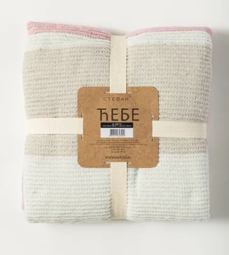 Ćebe lagano prugasto-roze 24 150x200 ( 4000178-4 )