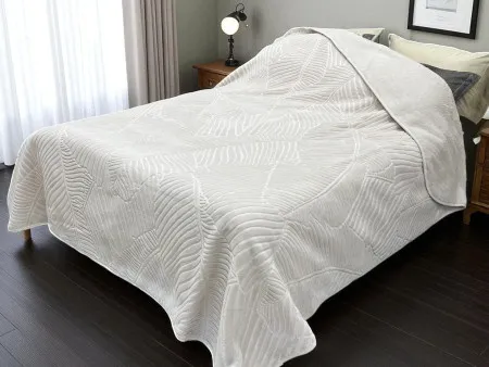 Ćebe Merinos 220x240cm A1 List Bež boja ( VLK000396-A1bez )