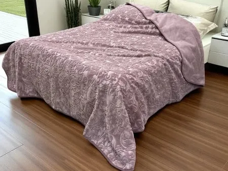 Ćebe Merinos 220x240cm A6 Cvet Ljubičasta boja ( VLK000396-A6cvet )