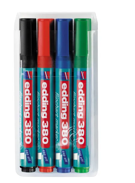Edding flipchart marker 380 1,5-3mm, zaobljeni, set 1/4 sortirano ( 09M380Q )