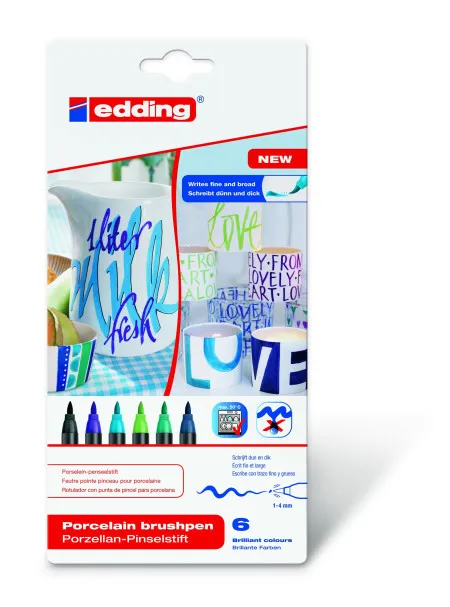 Edding markeri za porcelan E-4200 1-4mm 1/6, hladne boje ( 08M4200Q3 )