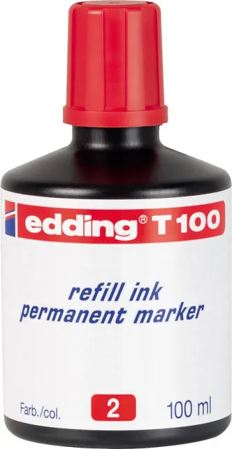 Edding permanent mastilo T-100, 100ml crvena ( 08MM10D )