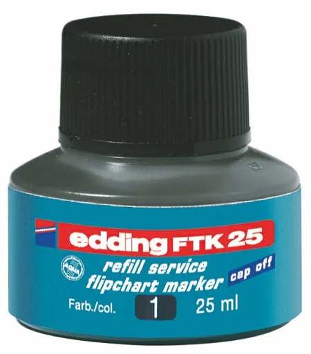 Edding refil za flipchart markere E-FTK 25, 25ml crna ( 09MM02B )