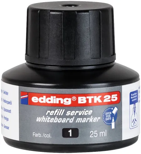Edding refil za marker za belu tablu BTK 25, 25ml crna ( 09MM12B )