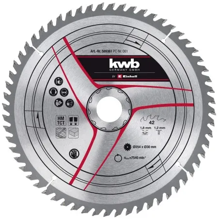 Einhell TCT rezni list 254x30x1,8 T42, pribor za stacionarne testere ( 49589361 )