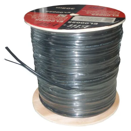 Elit+ koaksijalni kabl rg6+sajla 75?, unutrasnji vodic 1.02mm ccs, al foil +48/0.12 ccs, pvc omotac, sa sajlom 1.0 ccs, 305m/drveni kotur