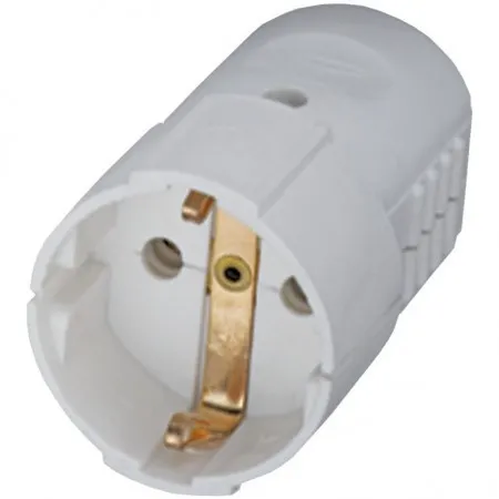 Elit+ natikač šuko beli pvc s kontaktom za uzemljenje 16a/250v ( EL7570 )