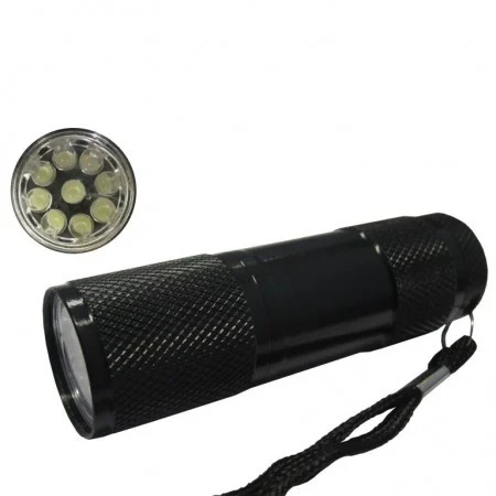 Elit+ ručna lampa sa 9 led dioda za 3xlr03 +on/off prekidač+kaiš za zglob crne boje ( EL805731 )