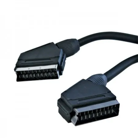 Elit+ scart utikač 21p - scart utikač 21p 3m crni ( EL76751 )