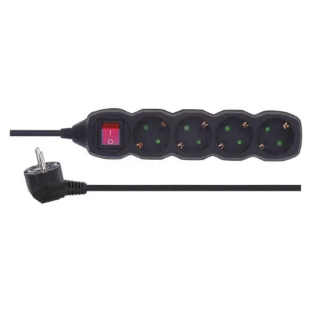 Emos kabl produžni crni sa prekidačem 1,5m/4r pc1421r ( 2835 )