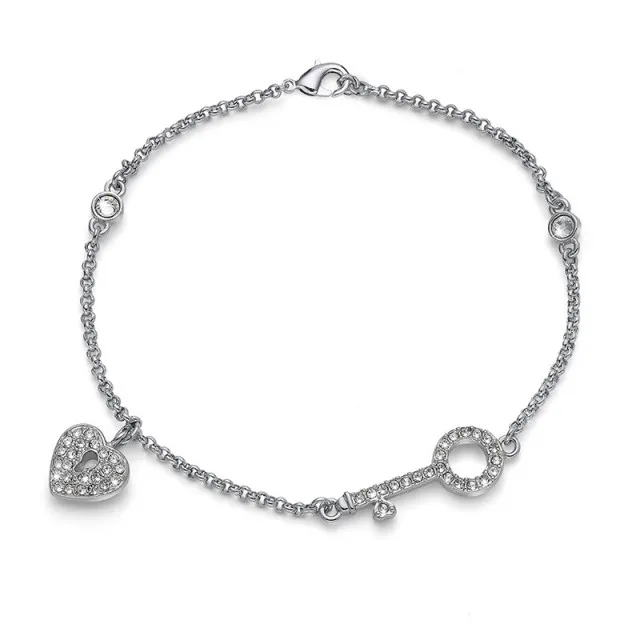 Ženska oliver weber treasure crystal narukvica sa swarovski belim kristalom ( 32250r )