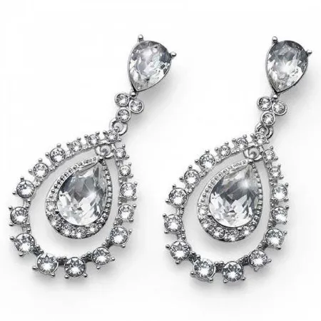 Ženske oliver weber duke crystal mindjuše sa swarovski belim kristalima ( 22751 )