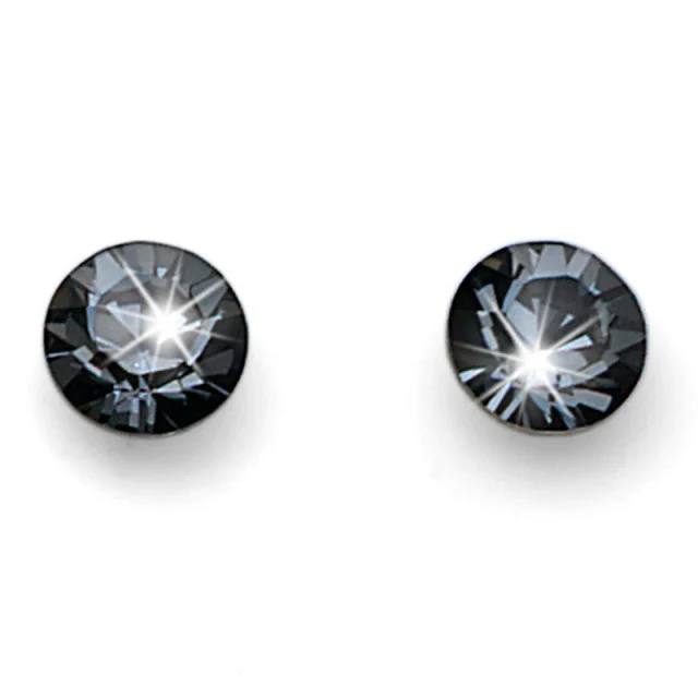 Ženske oliver weber fine cut silver night mindjuše sa swarovski crnim kristalom ( 21014.922 )