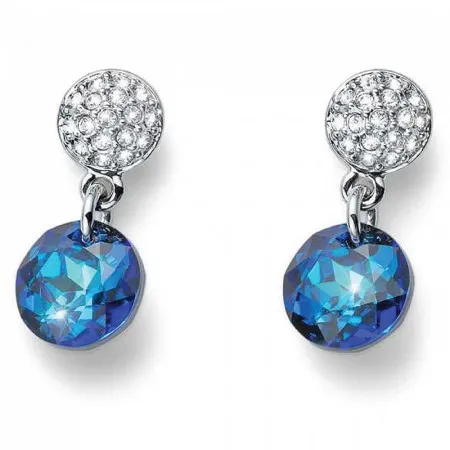 Ženske oliver weber hero bermuda blue mindjuše sa swarovski plavim kristalom ( 22747.blu )