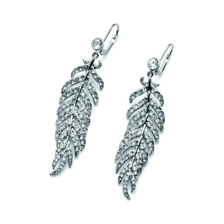 Ženske oliver weber pluma crystal mindjuše sa swarovski belim kristalom ( 22312 )