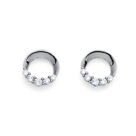 Ženske oliver weber sense white zircon mindjuše sa swarovski cirkonima ( 22982r )