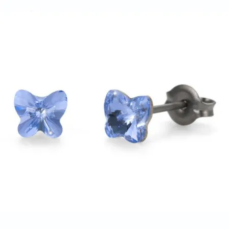 Ženske oliver weber sensitive butterfly lavander mindjuše sa swarovski kristalima ( s24017.283 )