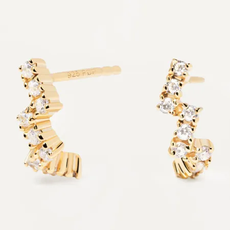 Ženske pd paola the zipper naušnice sa pozlatom 18k ( ar01-590-u )