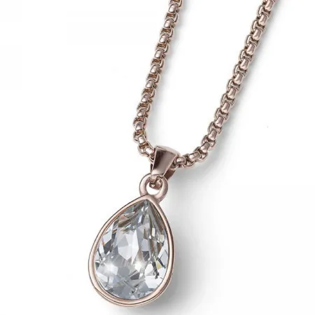 Ženski oliver weber delite rosegold crystal lančić sa swarovski belim kristalom ( 11974rg.001 )