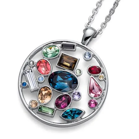 Ženski oliver weber divers multi lančić sa swarovski kristalnim priveskom ( 11777 )